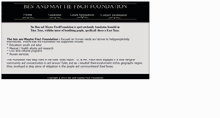 Desktop Screenshot of fischfoundation.org